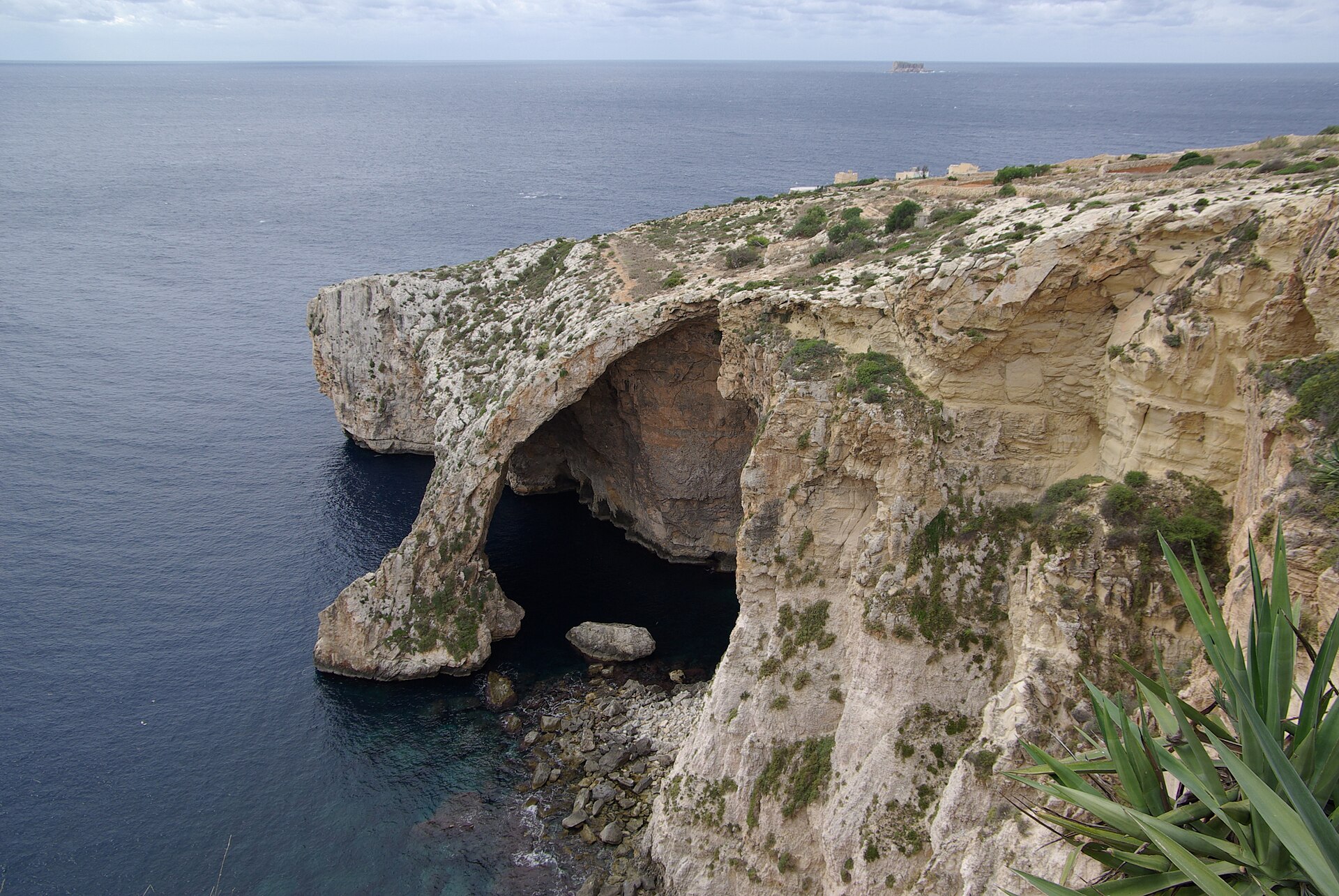 Blue Grotto sea arch and caves, southern Malta
