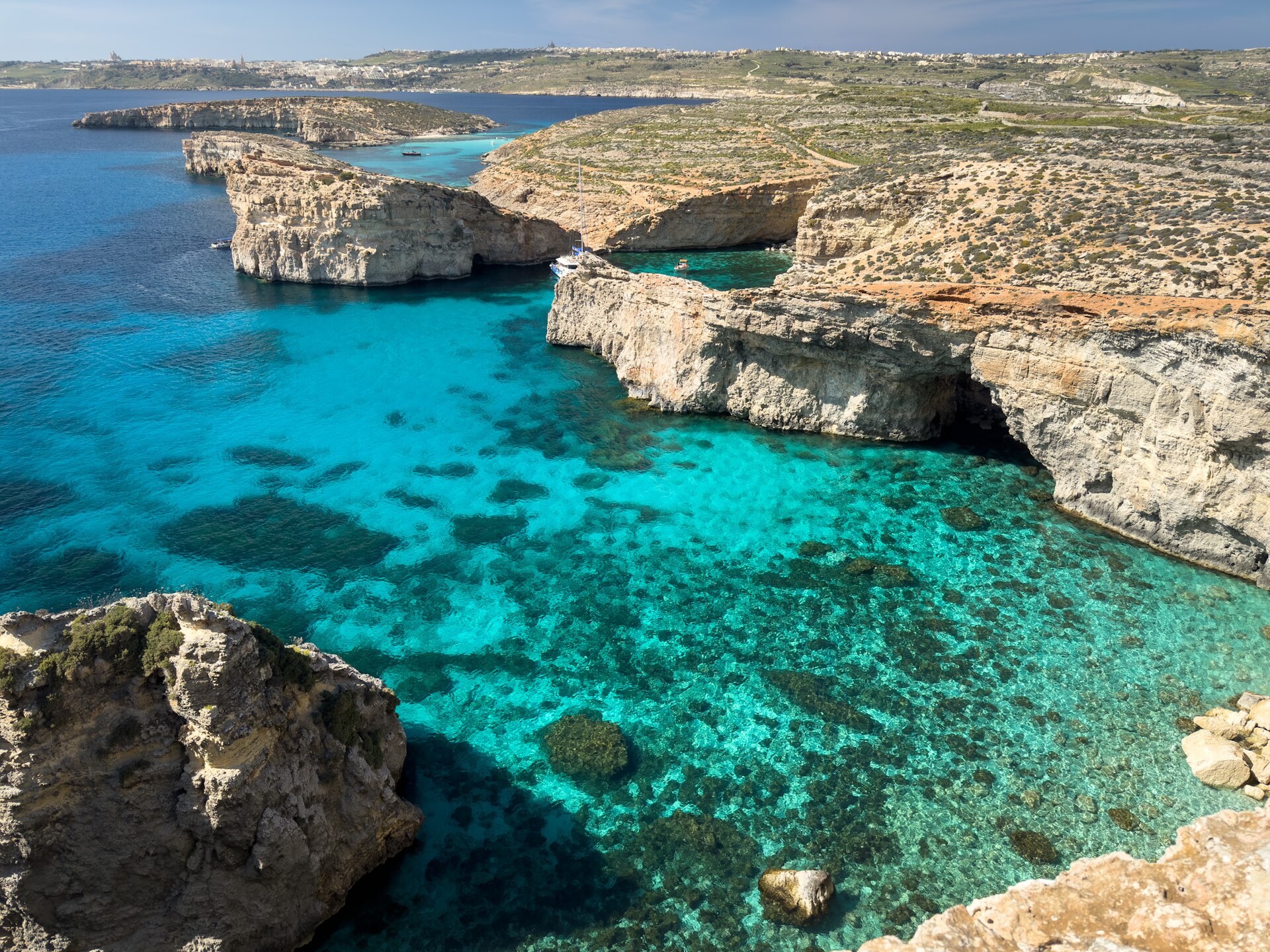 Clear water at Comino, Malta